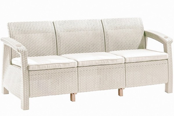Трёхместный диван  Yalta Sofa 3 Seat белый купить в Орске