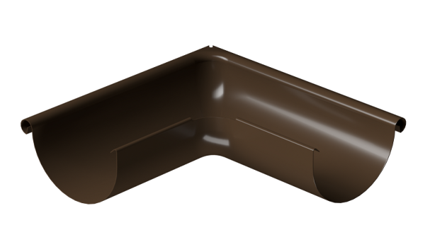 Угол внешний 90° D125 Döcke STAL PREMIUM Каштан, (RAL 8017) купить в Орске