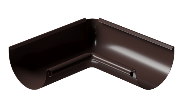 Угол внутренний 90° D125 Döcke STAL PREMIUM Шоколад, (RAL 8019) купить в Орске