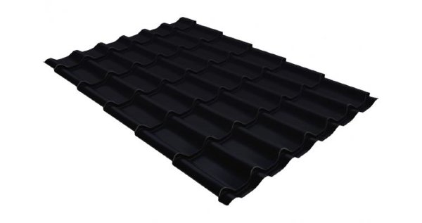 Металлочерепица классик GL 0,5 Velur20 RAL 9005 черный купить в Орске