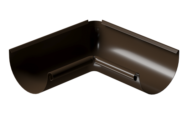 Угол внутренний 90° D125 Döcke STAL PREMIUM Каштан, (RAL 8017) купить в Орске