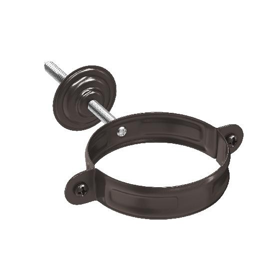 Водосток Aquasistem, система 125x90 - Комплект крепления трубы RR 32 Тёмно-Коричневый купить в Орске