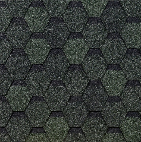 Гибкая черепица EURASIA Docke, Коллекция ШЕСТИГРАННИК Зелёный купить в Орске