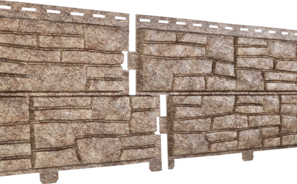 Фасадная панель Ю-пласт Стоун хаус сланец Бурый купить в Орске