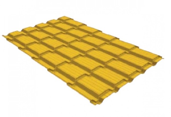 Металлочерепица GL квадро профи 0,45 PE RAL 1018 купить в Орске