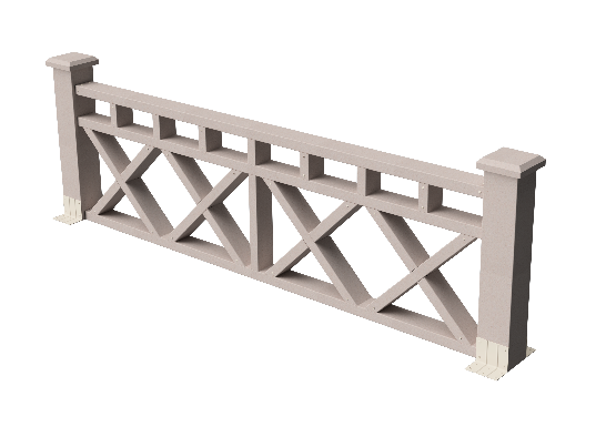 Ограждения декоративное ДПК GRINDERDECO Бэйли выбеленый дуб купить в Орске