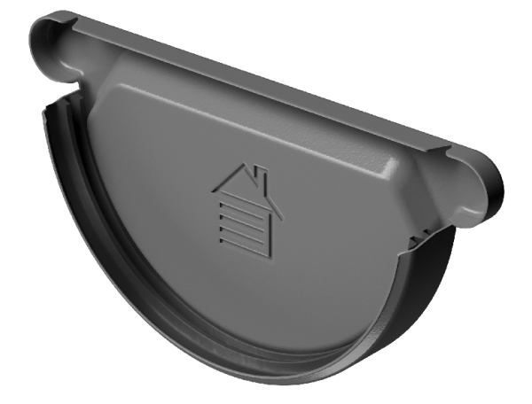 Заглушка желоба D125 Döcke STAL PREMIUM Графит, (RAL 7024) купить в Орске