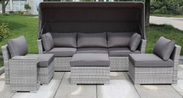 Диван-Трансформер AFINA плетеный из иск. ротанга AFM-320G Grey купить в Орске