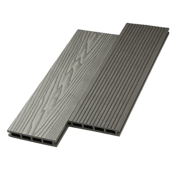 Террасная доска ДПК NanoWood двусторонняя New 3D тиснение + вельвет Серый купить в Орске