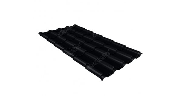 Металлочерепица камея 0,45 Drap RAL 9005 черный купить в Орске