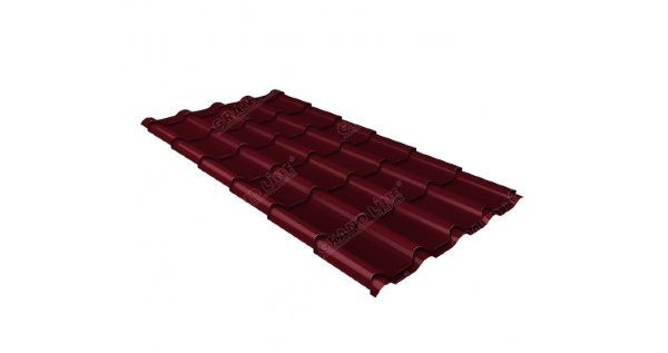 Металлочерепица камея 0,45 Drap RAL 3005 красное вино купить в Орске