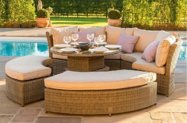 Диван-Трансформер AFINA плетеный из иск. ротанга со столом AFM-350B Beige купить в Орске
