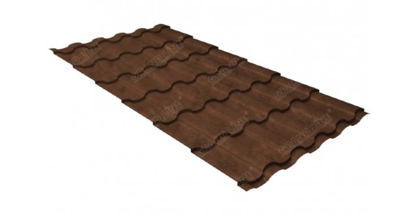 Металлочерепица кредо GL 0,5 Safari Twincolor Brown купить в Орске