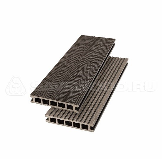 Террасная доска из ДПК SW Ornus радиальный распил темно-коричневый купить в Орске