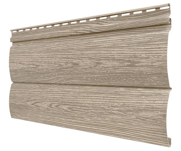 Виниловый сайдинг tecos, серия lux - оцилиндрованный брус двойной, - сибирский кедр купить в Орске