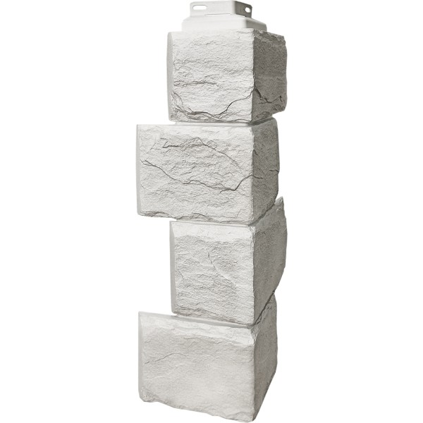 Цокольный сайдинг FineBer – Серия “Камень природный”, Угол наружный Жемчужный купить в Орске