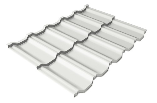 Металлочерепица модульная Квинта Uno Grand Line c 3D резом 0,5 Satin RAL 9003 сигнальный белый купить в Орске