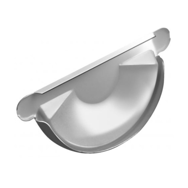 Водосток Grand Line 125x90 – Заглушка желоба RAL 9003 купить в Орске