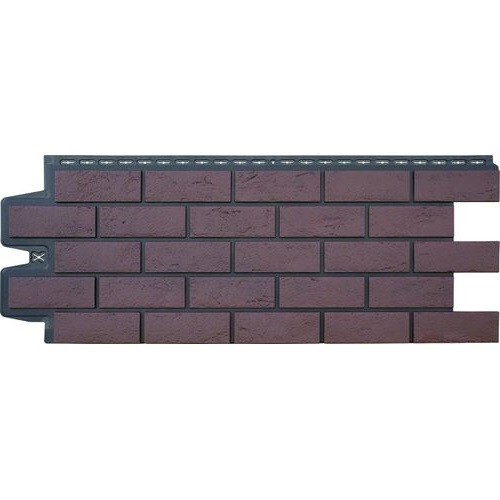 Фасадная панель Grand Line Состаренный кирпич Элит каштан, ШОВ черный купить в Орске