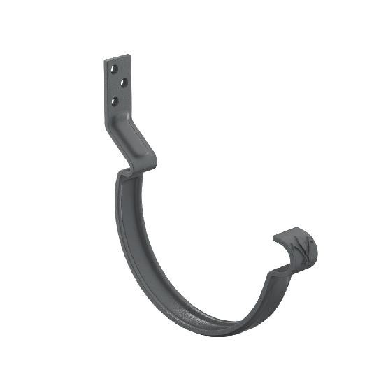 Водосток Aquasistem, система 150/100 - Крюк крепления желоба короткий RAL 7024 Тёмно-серый купить в Орске