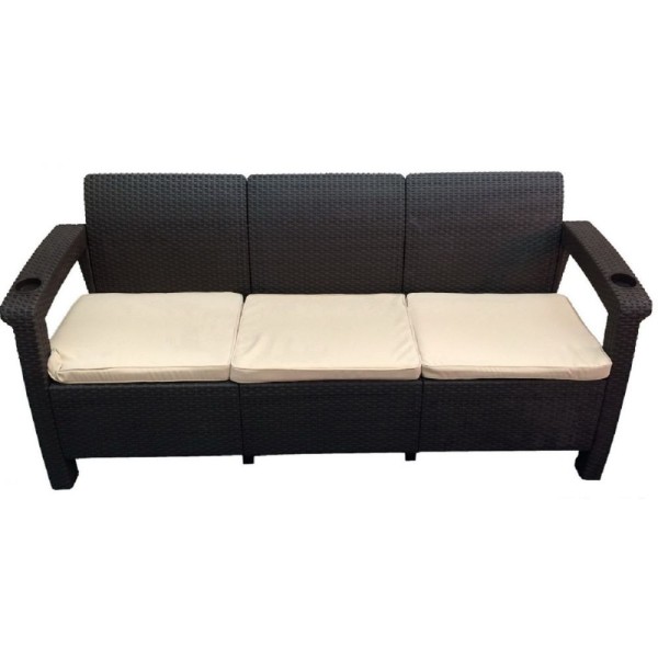 Трёхместный диван  Yalta Sofa 3 Seat венге купить в Орске
