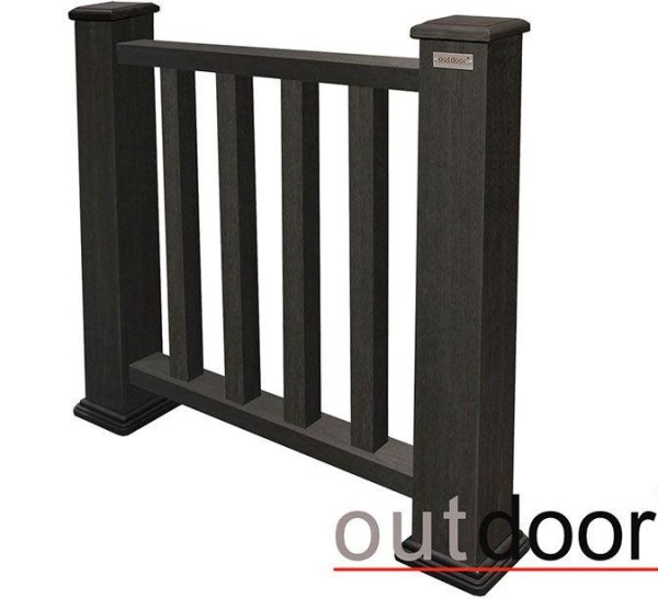 Ограждение из ДПК Outdoor Классик 3D STORM чёрный купить в Орске