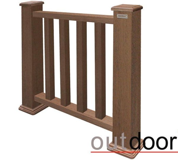 Ограждение из ДПК Outdoor Классик 3D STORM коричневый микс купить в Орске
