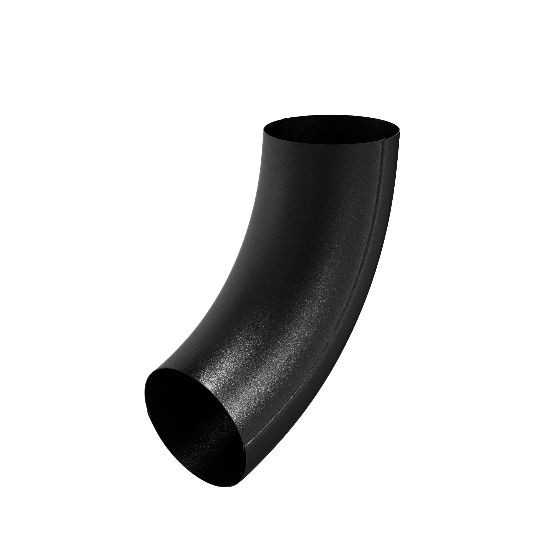 Водосток Aquasistem, система 125x90 - Колено трубы RAL 9005 Чёрный купить в Орске