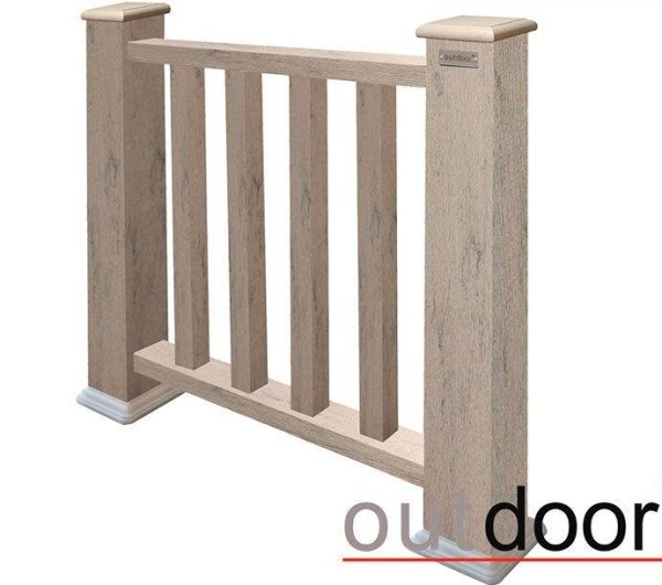 Ограждение из ДПК Outdoor Классик 3D STORM серый микс купить в Орске