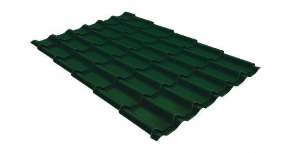 Металлочерепица классик GL 0,5 Velur20 RAL 6005 зеленый мох купить в Орске