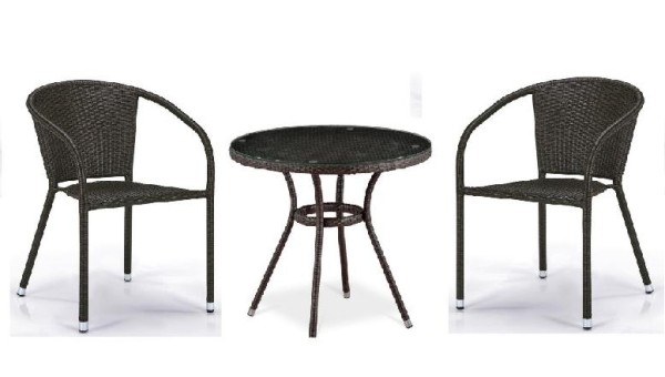 Комплект плетеной мебели AFINA из иск. ротанга Асоль-7 T282ANT/Y137C-W53 Brown 2Pcs купить в Орске