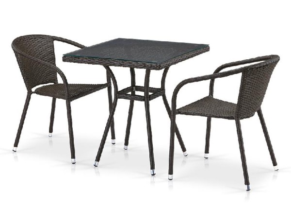 Комплект плетеной мебели AFINA из иск. ротанга T282BNT/Y137C-W53 Brown 2Pcs купить в Орске