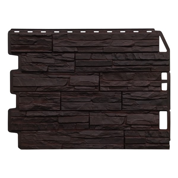 Фасадная панель FineBer, Скол - Тёмно коричневый купить в Орске