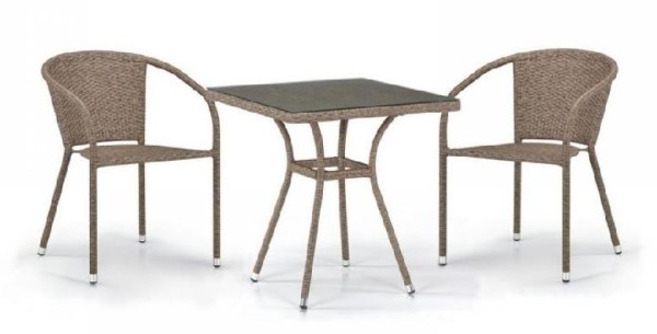 Комплект плетеной мебели AFINA из иск. ротанга T282BNT/Y137C-W56 Light Brown 2Pcs купить в Орске