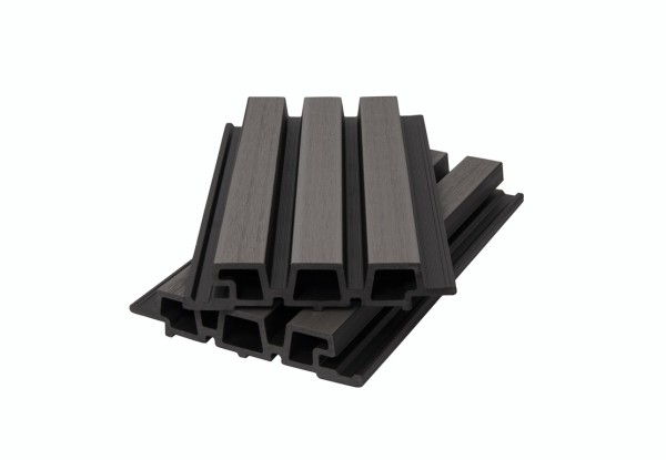 Фасадная панель брусковая двухцветная co-extrusion, grey dark купить в Орске