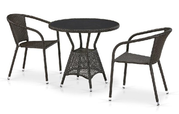Комплект плетеной мебели AFINA из иск. ротанга T707ANS/Y137C-W53 Brown 2Pcs купить в Орске
