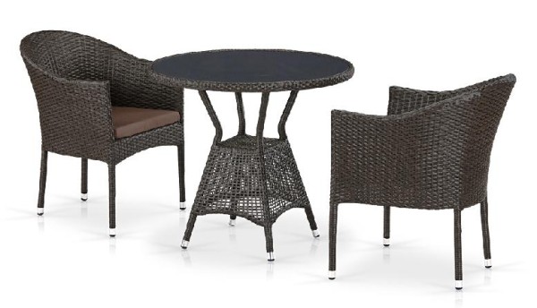 Комплект плетеной мебели AFINA из иск. ротанга T707ANS/Y350-W53 Brown 2Pcs купить в Орске