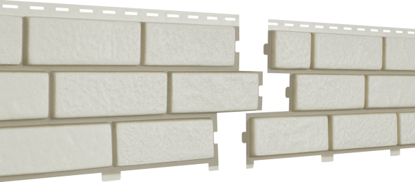 Фасадная панель Ю-Пласт Стоун Хаус Кирпич с декорированным швом Белый купить в Орске