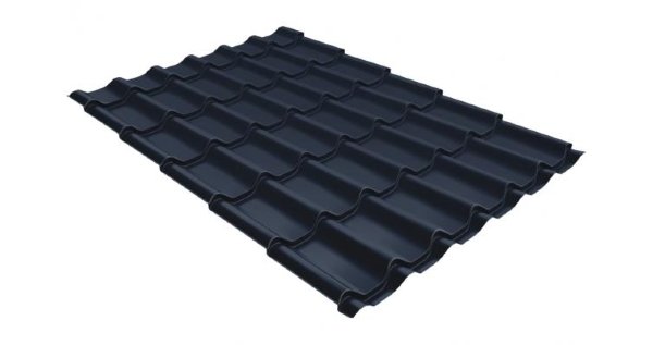 Металлочерепица классик 0,5 Satin RAL 7024 мокрый асфальт купить в Орске