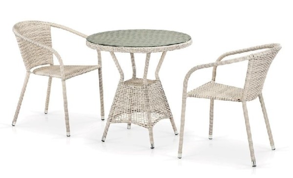 Комплект плетеной мебели AFINA из иск. ротанга T705ANT/Y137C-W85 Latte 2Pcs купить в Орске