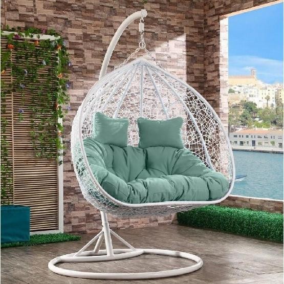 Кресло Подвесное из искусственного ротанга AFM-109A White/Green купить в Орске