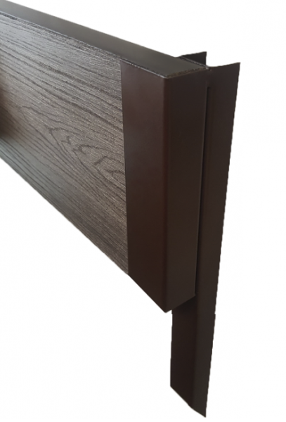 Угловой элемент металлический для досок грядок из ДПК 225мм Коричневый купить в Орске