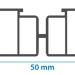 Лага алюминиевая KRONEX 50x25x3000 мм несущая купить в Орске