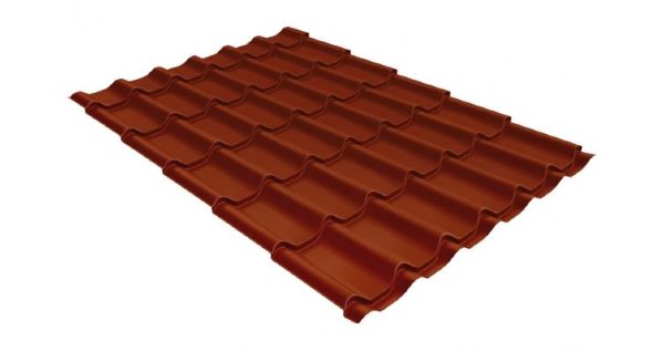 Металлочерепица классик GL 0,5 Velur20 RAL 8004 терракота купить в Орске