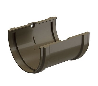 Соединитель желоба Docke Premium ПВХ - Каштан купить в Орске