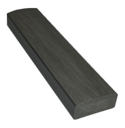 Лавочный брус Ecodecking Некст полнотелый брашированный 70х35 графит купить в Орске