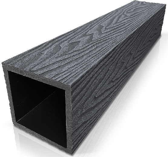 Столб ДПК 3D GardenParkett фактура дерева Графит купить в Орске