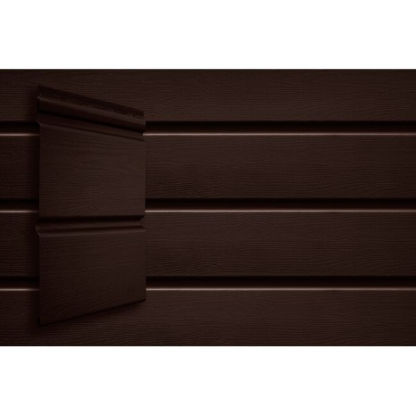 Виниловый сайдинг Grand Line Double-Брус Тёмный Дуб купить в Орске