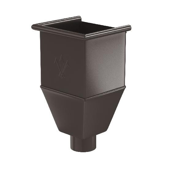 Водосток Aquasistem, система 125x90 - Воронка_водосборная удлиненая RR 32 Тёмно-Коричневый купить в Орске