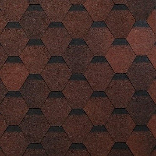 Гибкая черепица Shinglas, коллекция Оптима – Красный купить в Орске